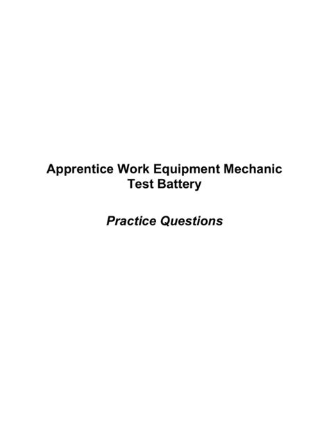 packing equipment mechanic test questions|Packaging Mechanic .